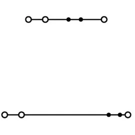 WAGO 870-534 Doppelstock-Durchgangsklemme 5mm Zugfeder Belegung: N, N Blau