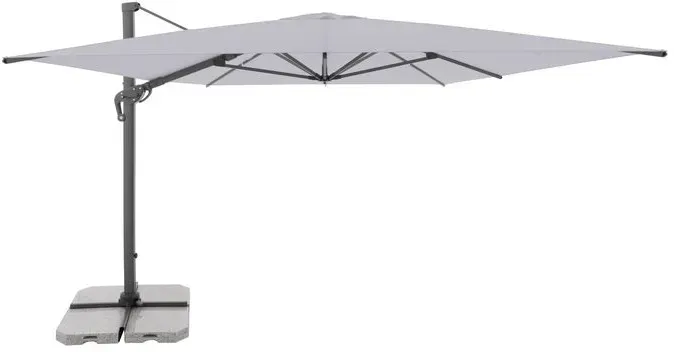 Doppler Ampelschirm Ravenna 300 x 400 cm Aluminium Grau Hellgrau