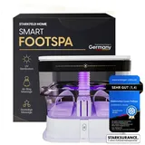 STARKFELD HOME® Fußbad STARKFELD HOME® AQUARELAX – Fußbad Massagegerät Elektrisches Luxus, Packung, 4 in 1 : Fußspa & Fußmassagegerät mit Heizfunktion und Shiatsumassage, Elektrisch faltbar mit eingebautem Akku weiß