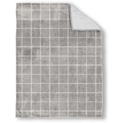Tagesdecke BIBERNA "Sherpa", grau, B:150cm L:200cm, Polyester, Tagesdecken, Wohndecke, Kuscheldecke, superweiche + warme Sherpa Wende-Decke