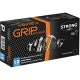 Stronghand Einweghandschuh Grip,Nitril,ungepudert, schwarz, Größe 9, Box à 50 Stück)