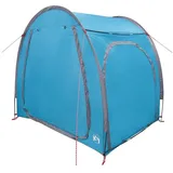 vidaXL Fahrradgarage mit Dach mit Speicher Blau 218 x 156 x 180 cm, Garten- und Terrassenlager, modernes wasserdichtes Zelt, Stabiler Fahrradunterstand, Leichter Aufbau, vielseitig und sicher