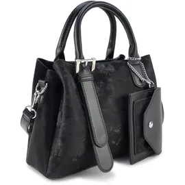HARPA SELUNE Damen Henkeltasche mit Mini-Geldbörse schwarz