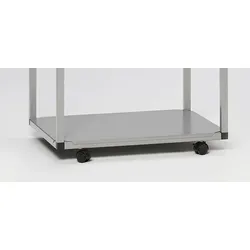 PROREGAL Robuster Müllsackhalter aus Vierkantrohren | für 1000 Liter, HxBxT 183,5x63x54cm | Stahl | Silber | Mülleimer Abfalleimer Müllkorb