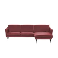 himolla Ecksofa Leder  1928 , rot , Maße (cm): B: 280 H: 83 T: 175.0