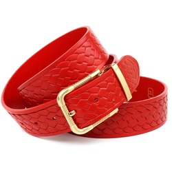 Ledergürtel ANTHONI CROWN, Damen, Gr. 105, rot, Rindsleder, casual, Gürtel