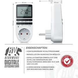 Bearware 2x Zeitschaltuhr LCD-Display / 10 konfigurierbare Programme