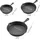 Vevor Gusseisenpfanne Pfannen-Set 3-tlg. 16 cm + 22 cm + 26,5 cm
