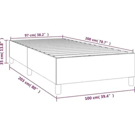 vidaXL Boxspringbett 100 x 200 cm Schwarz