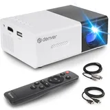 Mini Beamer Full HD 1080P DENVER PR-1000 LED Projektor HDMI USB-C MicroSD Tragba