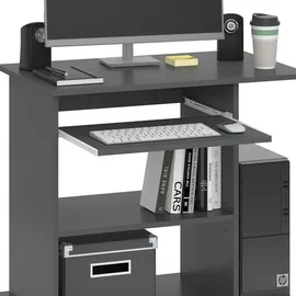 Vicco Schreibtisch Computertisch Odin Anthrazit Arbeitstisch Ablage