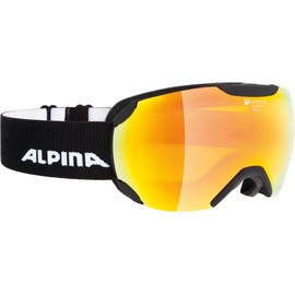 Alpina PHEOS S Q - Verspiegelte, Kontrastverstärkende & Polarisierte Skibrille Mit 100% UV-Schutz Für Erwachsene, black matt, One Size