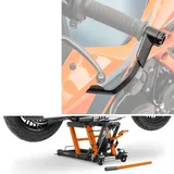 Set: Hebebühne Midlift L passend für Chopper / Custombike bis 680kg or ConStands mit Motorrad Hebelschützer X1 sw CB38707