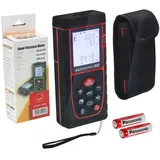 LASER-ENTFERNUNGSMESSER DIGITAL, SCHWARZ/ROT, 40M + BATTERIEN