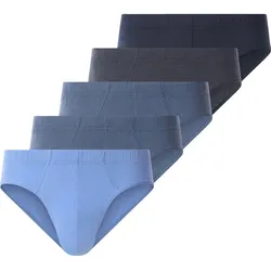 Slip JAN VANDERSTORM "5er Pack Sportslip ERBLIN", Herren, Gr. 6XL, blau (dunkelblau), Obermaterial: 100% Baumwolle CO., Unterhosen Slip