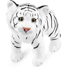 Brubaker Tiger Kuscheltier 30 cm Weiß