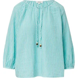s.Oliver Musselin-Bluse mit Raglanärmeln und Raffung Blau XS