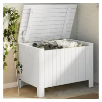 VidaXL Truhe mit Deckel RANA Weiß 80x49x54 cm Massivholz