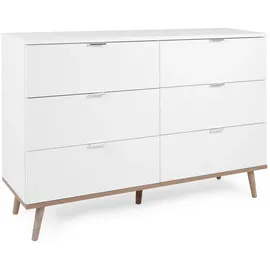 Homestyle4u Kommode 120 x 86 x 40 cm Weiß