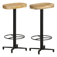 VidaXL Barhocker 2 Stk. 76 cm Mango Massivholz vidaXL