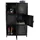 Rikta Metallschrank Stahl 75 x 120 x 35 cm grau/ schwarz 6 Türen abschließbar
