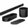 Hansgrohe WallStoris Badaccessoire-Set Schwarz