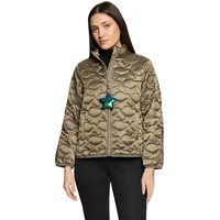Cartoon Steppjacke mit Eingrifftaschen in Dusky Green - 40