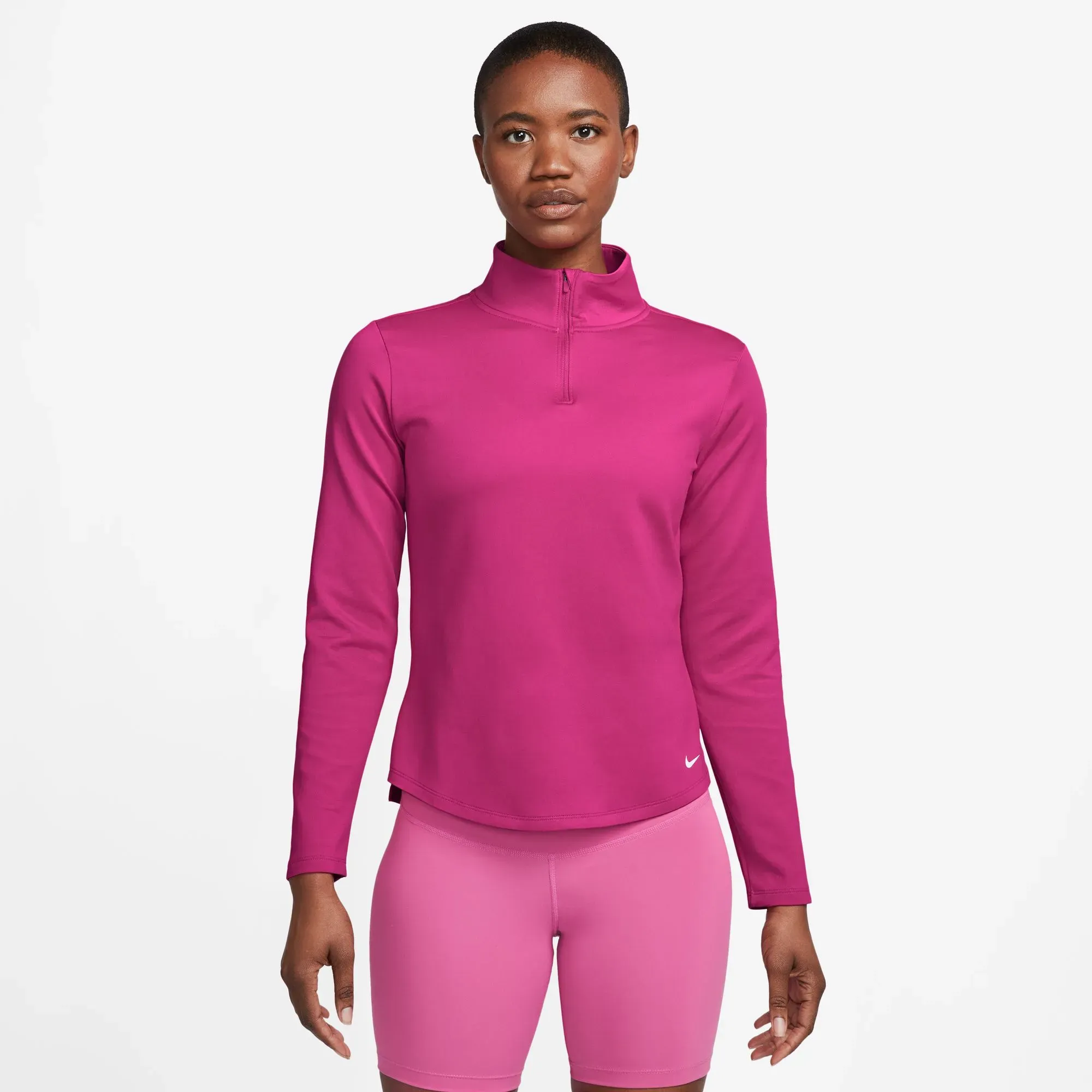 Nike Trainingsshirt »THERMA-FIT ONE WOMEN'S LONG-SLEEVE 1/-ZIP TOP« Nike FIREBERRY/WHITE L (42/44)