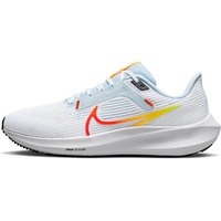 Nike Damen W AIR Zoom Pegasus 40, WHITE/PICANTE RED-BLUE TINT-LA, 40 1⁄2