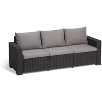 California Sofa inkl. Sitzkissen 3-Sitzer Loungeset Möbelset Gartenmöbel Möbel