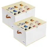 Schuhorganizer Schuhschrank - 24-Zellen Schuhboxen Stapelbar Schuhregal Platzsparend für Schrank - 2 Stück
