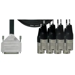 Cordial INTRO CCFD 3 DMT - 3,0 m, D-Sub / 8 x XLR male 3-polig Tascam-Belegung