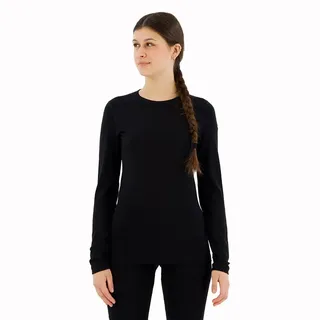 200 Oasis Crew Merino Langarm-baselayer - Black XS