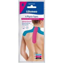 4 Lifemed Physio-Tapes 20 cm x 5 cm farbig sortiert Nacken