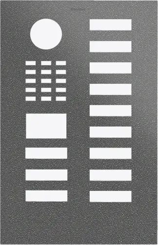 DoorBird D2112V Frontblende DB 703, Edelstahl, pulverbeschichtet, seidenmatt