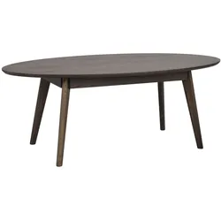 Couchtisch Yumi Oval 130x65cm, Esche Braun