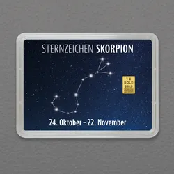 Goldbarren 1g Sternzeichen: Skorpion (Flip)