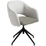 Koinor Armlehnstuhl, Grau, Textil, eckig, 63x74-90x57-73 cm, Stoffauswahl, Wippfunktion, Sitzfläche 360° drehbar, gepolsterte Armlehnen, Esszimmer, Stühle, Esszimmerstühle, Armlehnenstühle