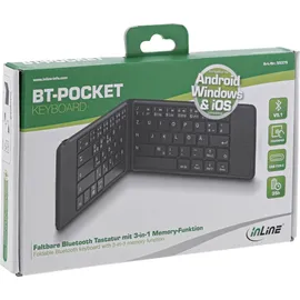InLine BT-Pocket Bluetooth Tastatur DE schwarz 55379