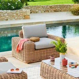Hespéride Gartenmöbel sessel SAVINIA tahini" aus epoxybehandeltem aluminium – Hespéride – Beige
