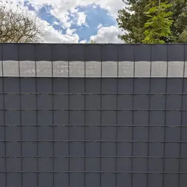 zaunzu® zaun|zu® Sichtschutz Gelocht Quadrat Muster für Doppelstabmatten Weiß 50m