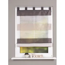 Home fashion SCHLAUFENRAFFROLLO QUERSTREIFEN SCHERLI GABI, 130 X 100 cm, 7, 79183-6007 Stein 130x100 cm