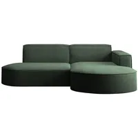 kaiser möbel Ecksofa Designer MODENA STUDIO stoff Dicker cord Poso Dunkelgrün Rechts