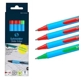 Schneider Kugelschreiber Farbsortiert 0,8 mm 4 St.