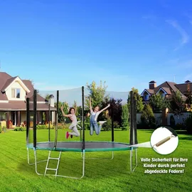 Arebos Randabdeckung Trampolin Grün 305 cm