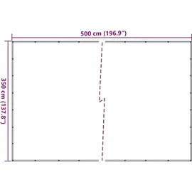 vidaXL Anhängernetz 3,5 x 5 m Schwarz