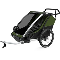 Thule Kinderanhänger Chariot Cab 2 aluminium/cypress green 2021