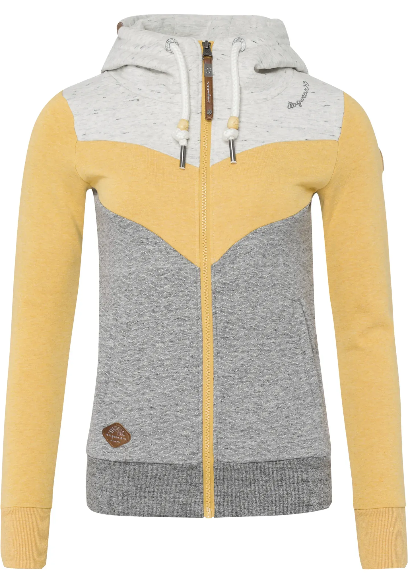 Ragwear Sweatjacke »TREGA ZIP O«, im Colorblocking-Design Ragwear yellow S (36)