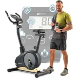 Hop-Sport Heimtrainer HS-2080 Spark Ergometer Fitnessbike Pulsmessung Computer Flaschenhalter Fitnessgerät Gold - Gold