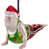 Giftcompany Gift Company Hänger Yoga Santa, Sphinx-Haltung, rot/grün, 7x9,5x13,4cm